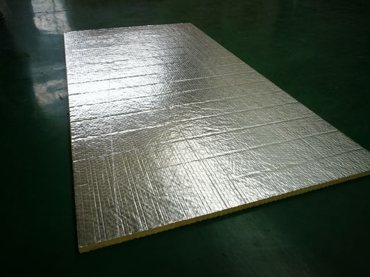 HVAC High-Temperature Fireproof Glass Wool Board with Aluminum Foil Facing Thermal Insulation, Acoustic Soundproofing